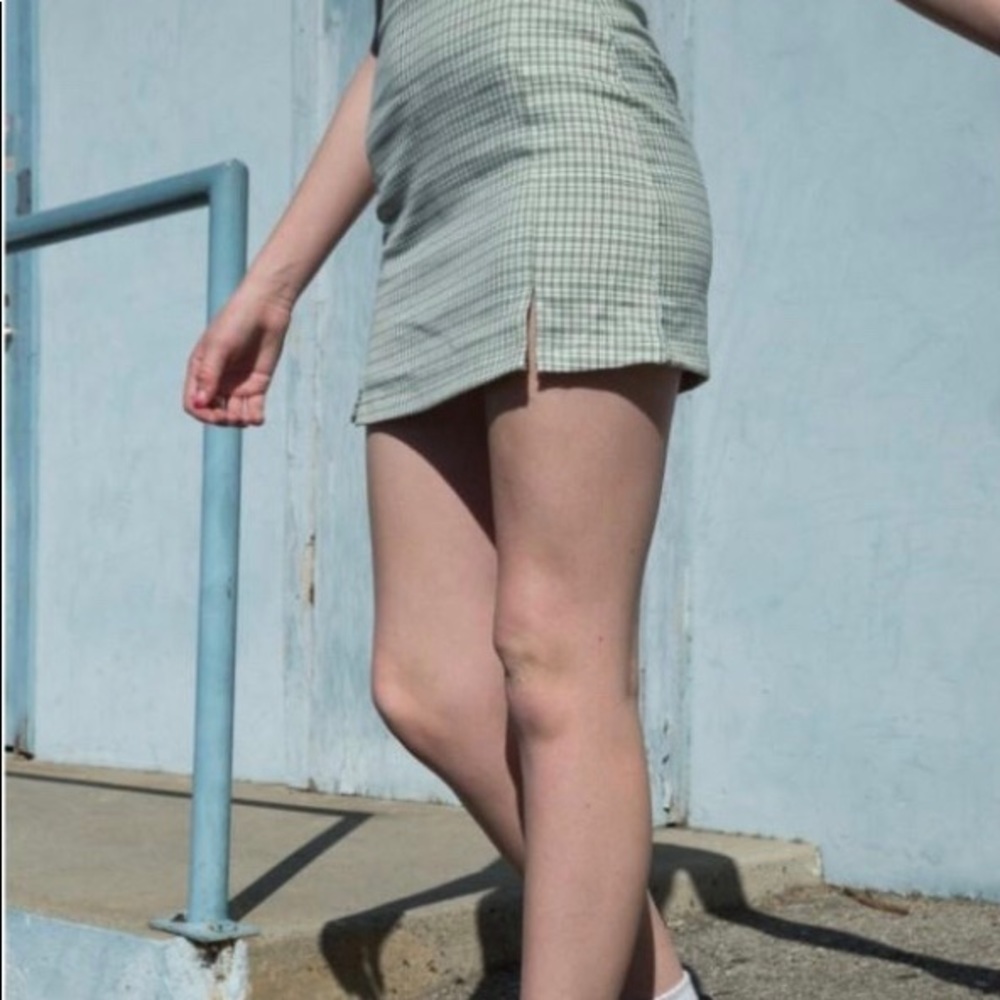 NWT PacSun John Galt 1 size green plaid mini skirt. - Picture 2 of 6